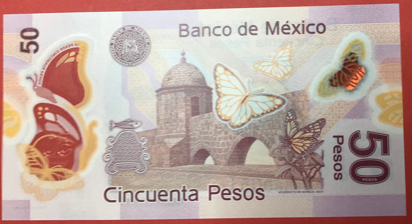 Mexico - 50 Pesos 12.6.2012 P#123Ab Kvalitet 0