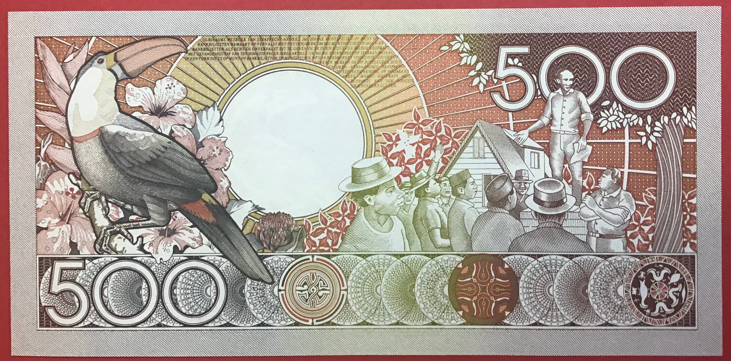 Suriname - 500 Gulden 9.1.1988 P#135b Kvalitet 0