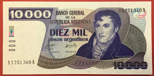 Argentina - 10.000 Pesos Argentinos (1985) Kvalitet 01
