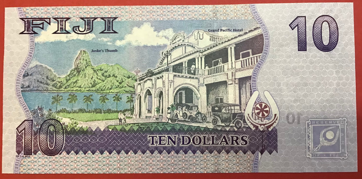 Fiji - 10 Dollars P#111b Kvalitet 0