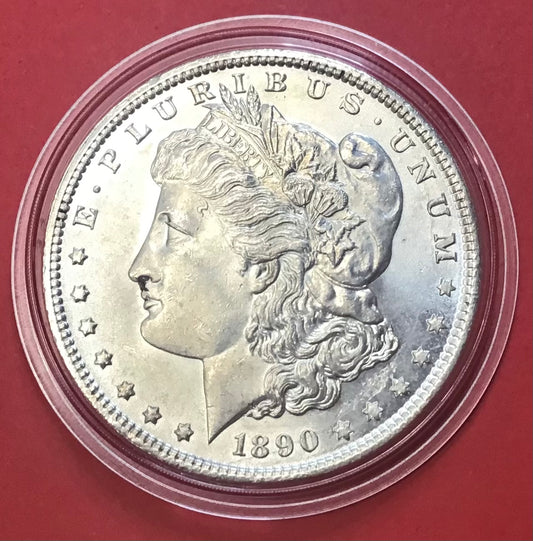 USA -  1 Dollars 1890 Km#110 26,73/0,900 Sølv Kvalitet 01