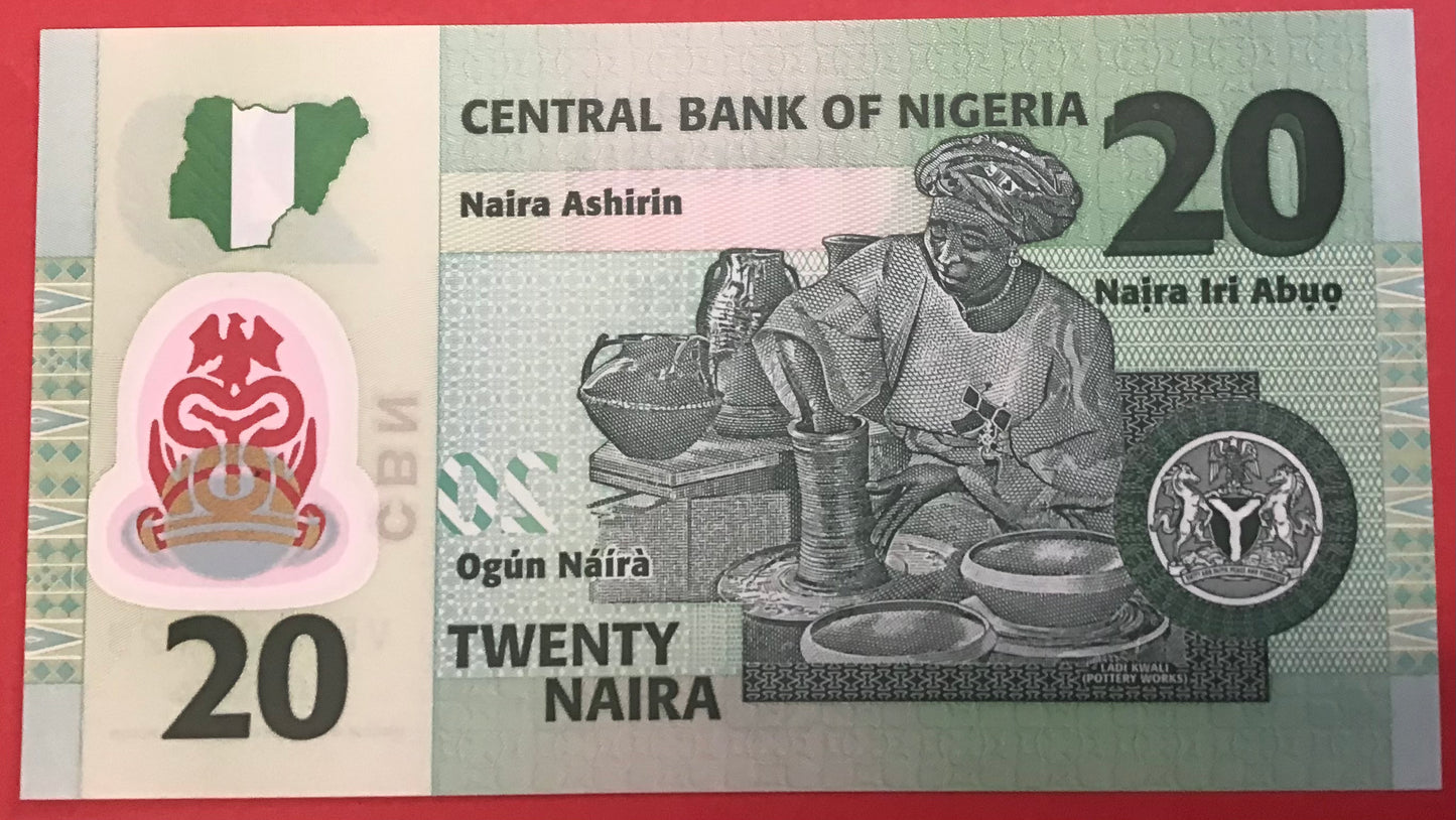 Nigeria - 20 Naira 2007 P#34b Kvalitet 0