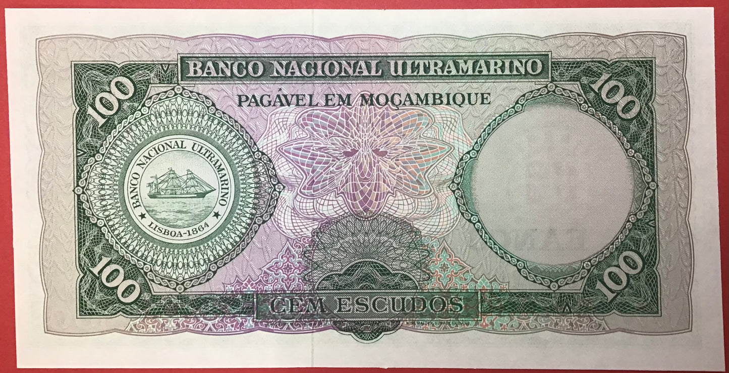 Mozambique - 100 Escudos 1976 P#117a Kvalitet 0