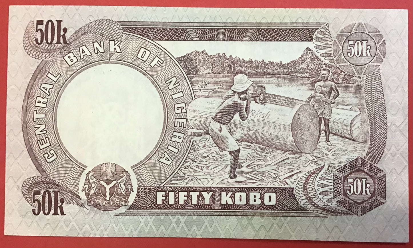 Nigeria - 50 Kobo (1973-78) P#14g Kvalitet 0
