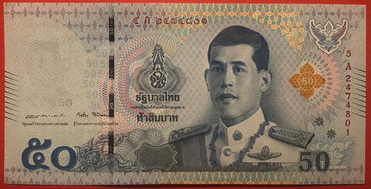 Thailand - 50 Baht 2018 P#136b Kvalitet 0