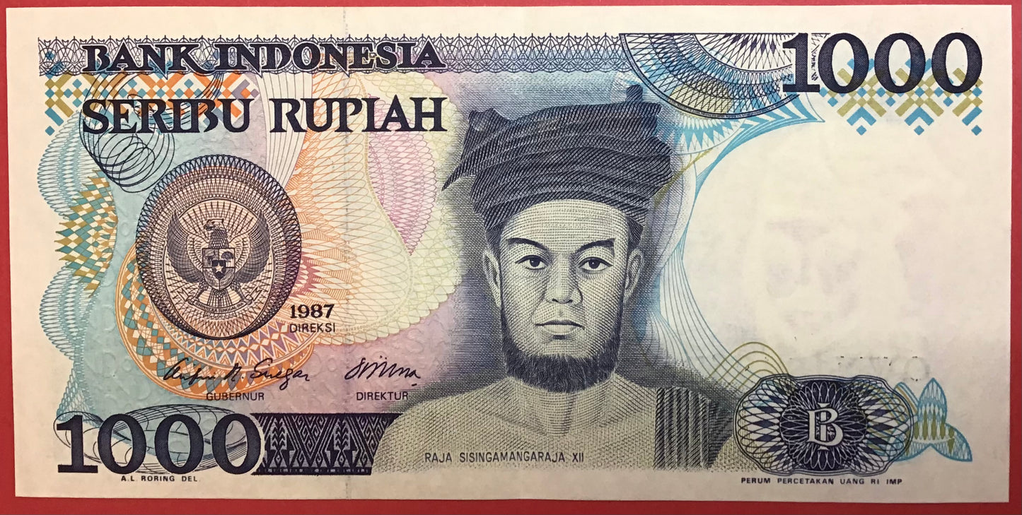 Indonesia - 1000 Rupiah 1987 P#124a Kvalitet 01