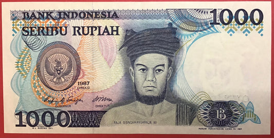Indonesia - 1000 Rupiah 1987 P#124a Kvalitet 01