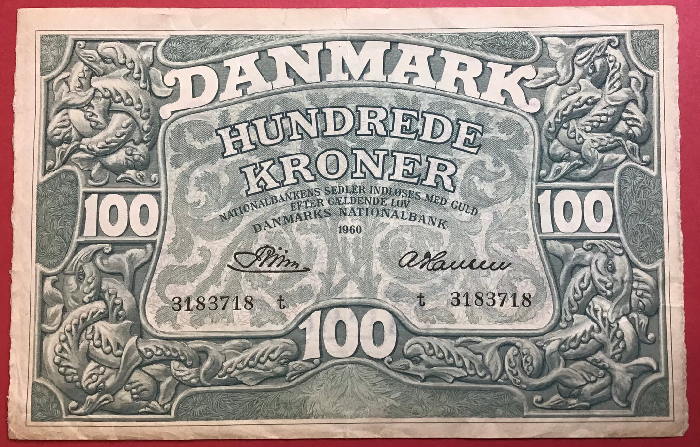 Danmark - 100 Kroner 1960 (T 3183718) Sieg#126 Kvalitet 1+