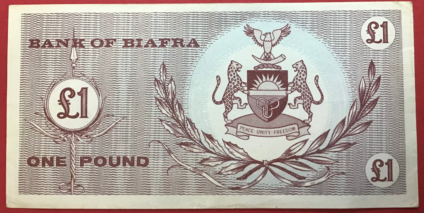 Biafra - 1 Pound (1967) P#2 Kvalitet 1+