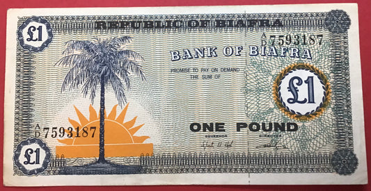 Biafra - 1 Pound (1967) P#2 Kvalitet 1+