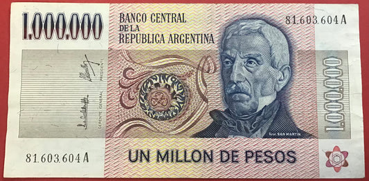 Argentina - 1.000.000 Pesos (1981-83) P#310 Kvalitet 1+