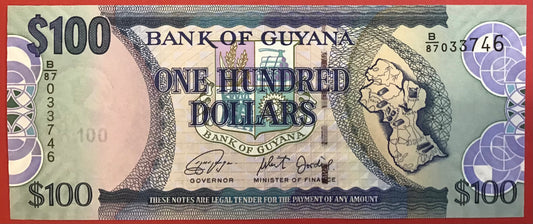 Guyana - 100 Dollars (2006) P#36c Kvalitet 0