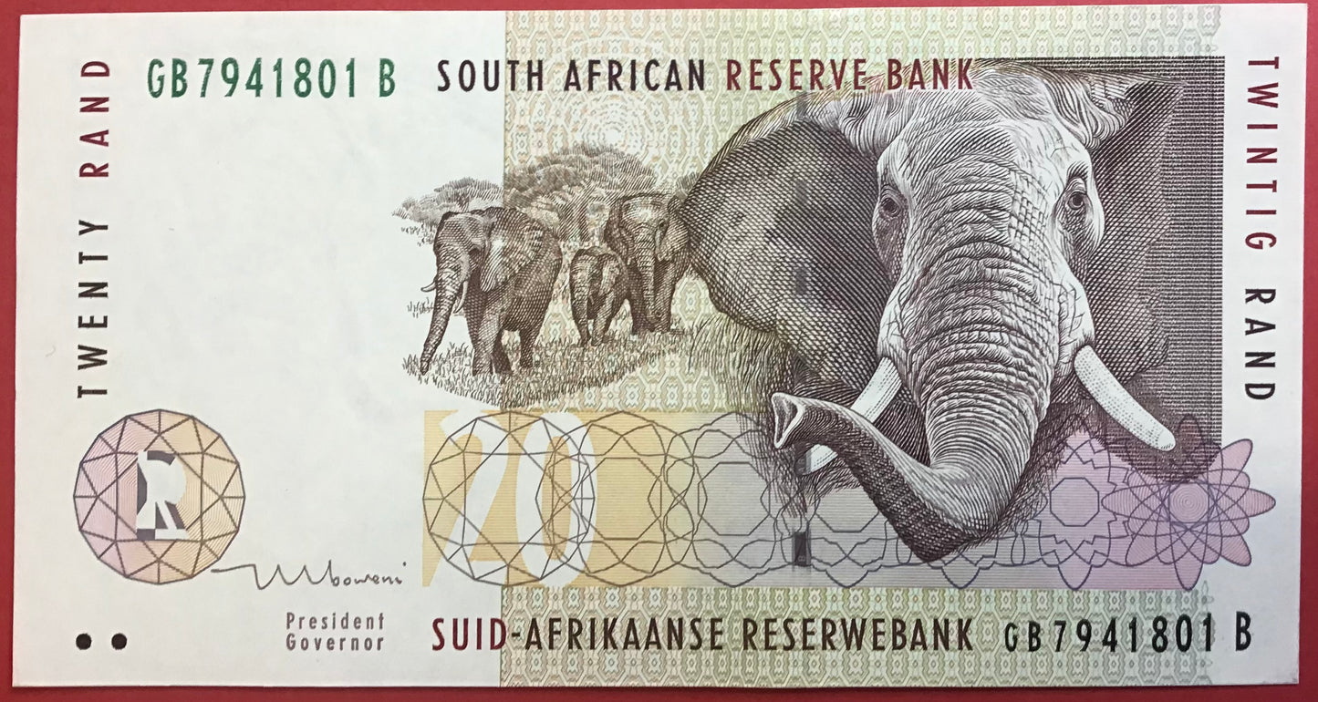 South Africa - 20 Rand 1999 P#124b Kvalitet 0