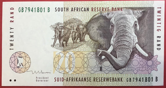 South Africa - 20 Rand 1999 P#124b Kvalitet 0