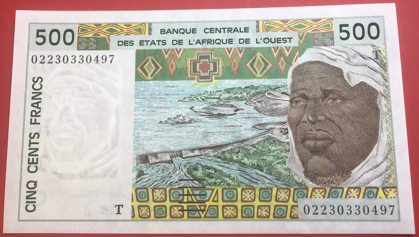 West African States/Togo - 500 Francs 2002 P#810Tm Kvalitet 0