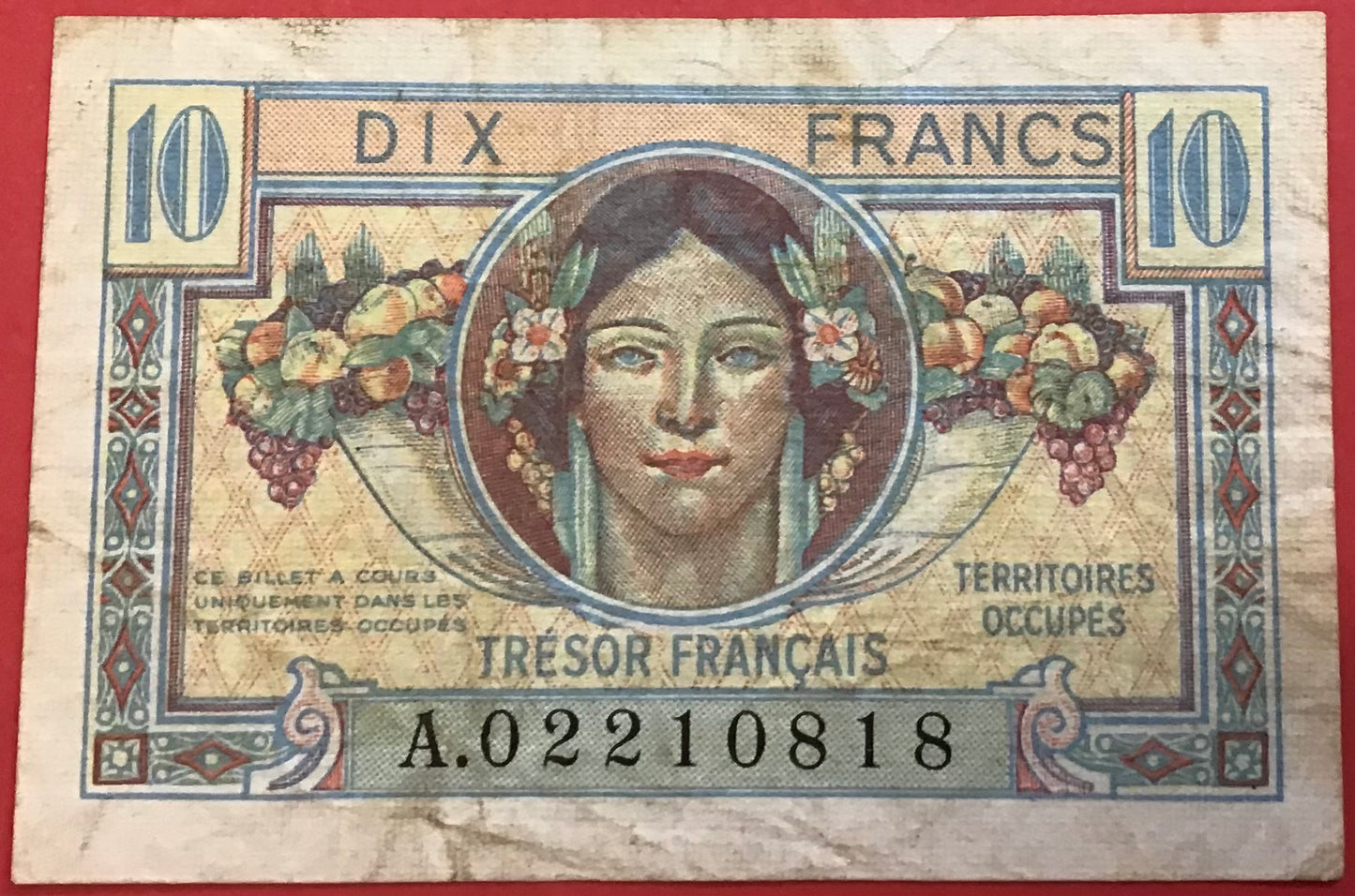 France - 10 Francs 1947 *Military use in Germany and Austria* P#M7 Kvalitet 1