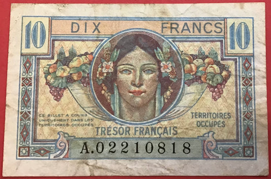 France - 10 Francs 1947 *Military use in Germany and Austria* P#M7 Kvalitet 1