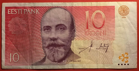 Estonia - 10 Krooni 2006 P#86a Kvalitet 1/1+