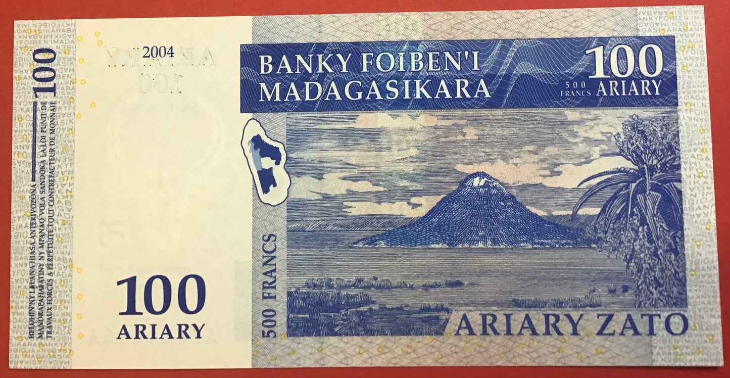 Madagascar - 100 Ariary 2004 P#86a Kvalitet 0