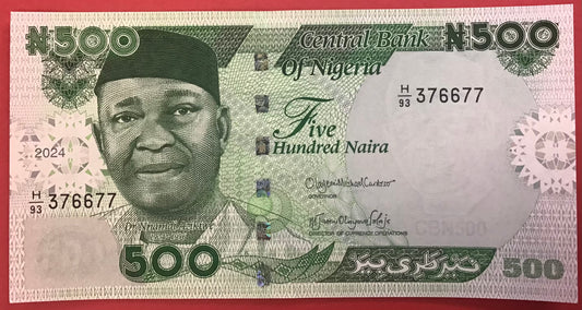 Nigeria - 500 Naira 2024 P#W48 Kvalitet 0