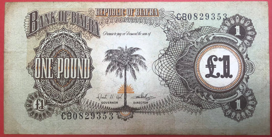 Biafra - 1 Pound (1968-69) P#5a Kvalitet 1+