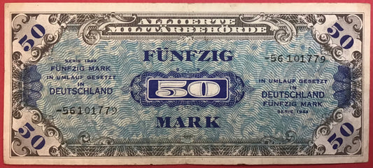 Germany - 50 Mark 1944 *Allied Occupation Serie 1944* P#196d Kvalitet 1+