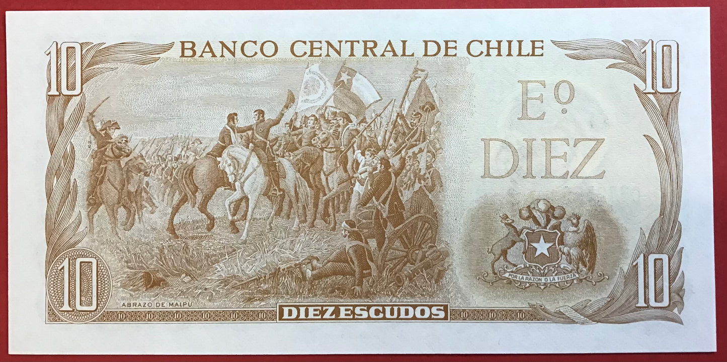 Chile - 10 Escudos P#143 Kvalitet 0