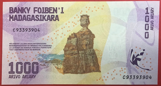 Madagascar - 1000 Ariary (2017) P#100 Kvalitet 0