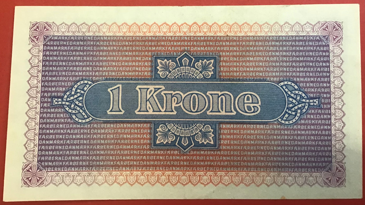 Færøerne - 1 Krone 1940 (750733A) Sieg#15 Kvalitet 01/0