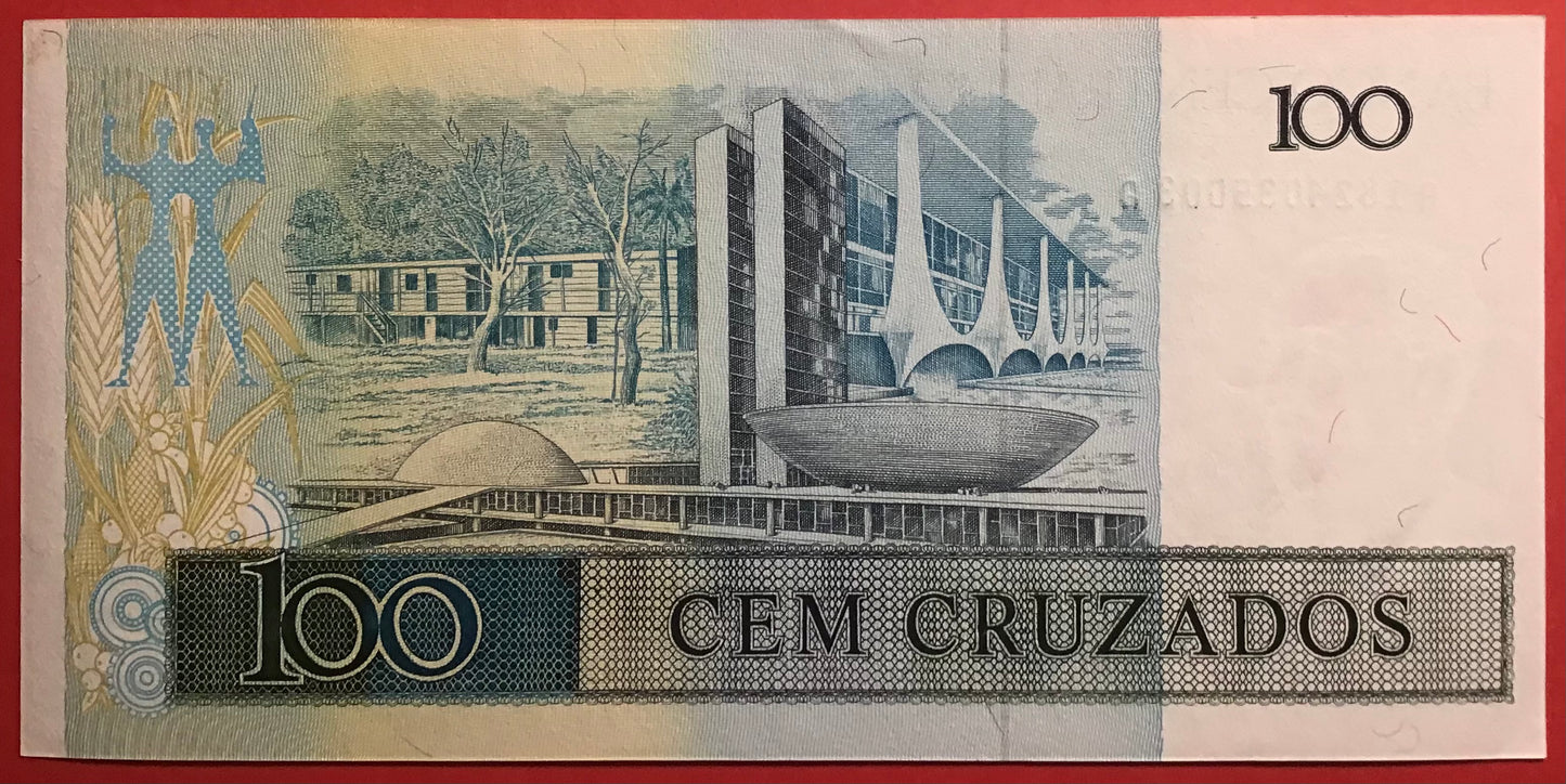 Brazil - 100 Cruzados 1987 P#211c Kvalitet 01/0
