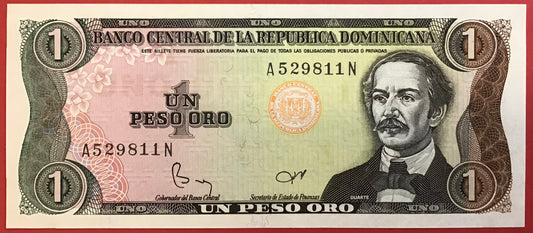 Dominican Republic - 1 Peso Oro 1982 P#117c Kvalitet 01/0