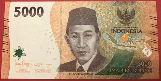 Indonesia - 5000 Rupiah 2022 P#W164 Kvalitet 0