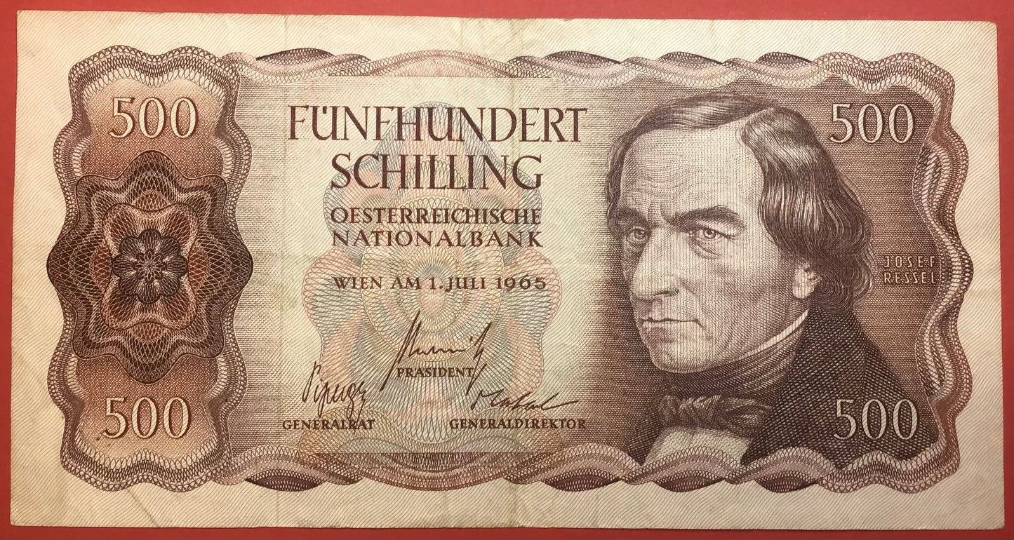 Austria - 500 Schilling 1.7.1965 P#139a Kvalitet 1+