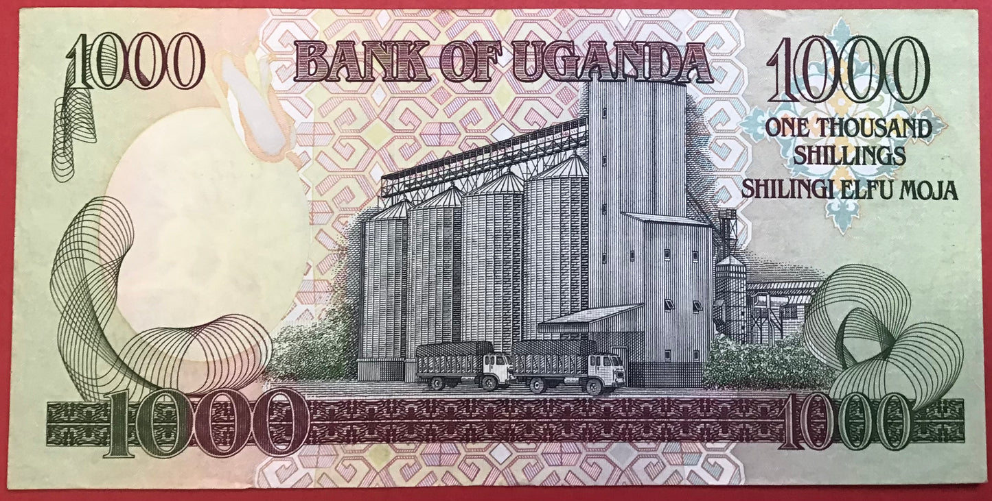Uganda - 1000 Shillings 1991 P#34b Kvalitet 1+/01