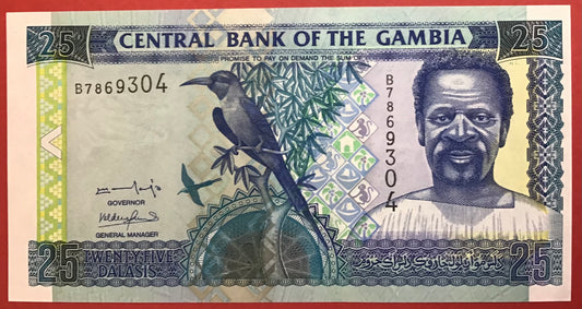 Gambia - 25 Dalasis (2001-05) P#27a Kvalitet 0