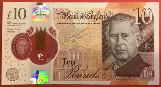 Great Britain - 10 Pounds 2023 P#W399 Kvalitet 0