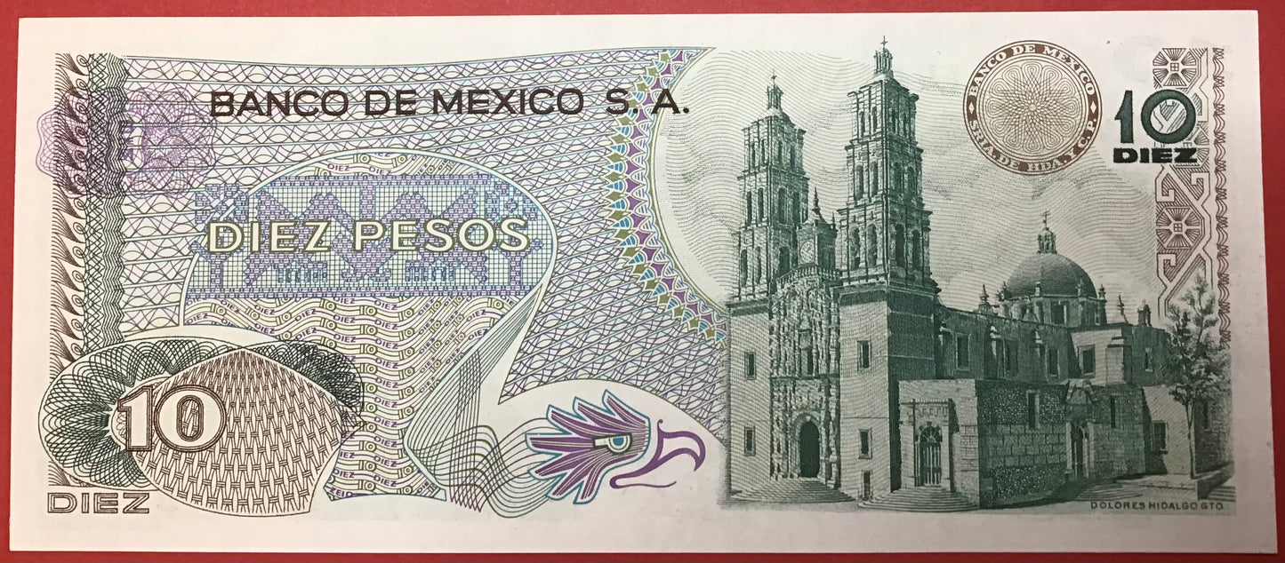 Mexico - 10 Pesos 18.2.1977 P#63i Kvalitet 0