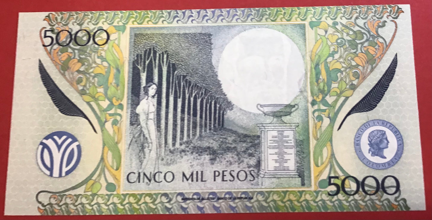 Colombia - 5000 Pesos 10.9.2013 P#452p Kvalitet 0