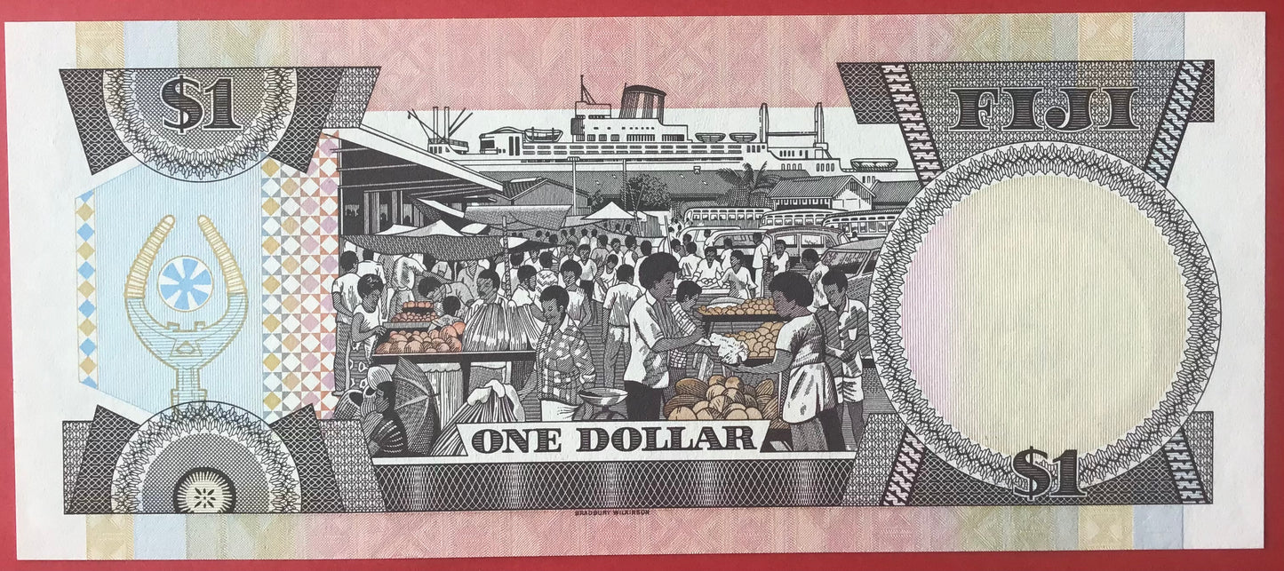 Fiji 1 Dollar (1987) P#86a Kvalitet 0