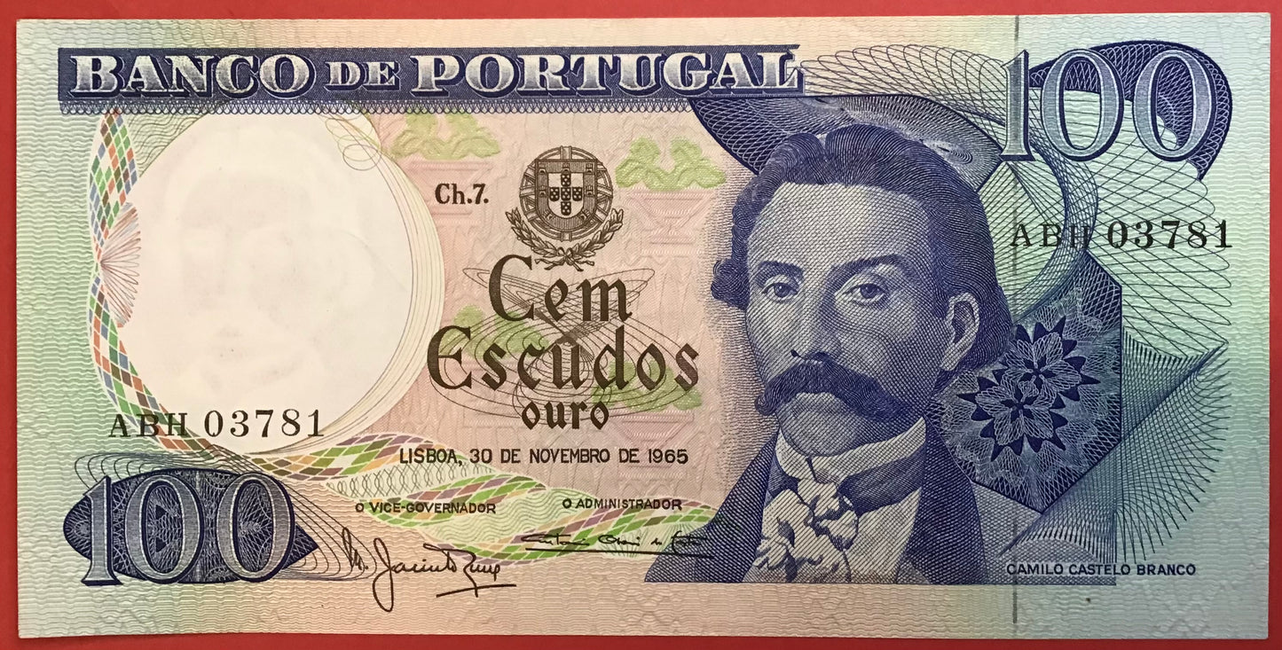 Portugal - 100 Escudos 30.11.1965 P#169a Kvalitet 0