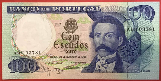 Portugal - 100 Escudos 30.11.1965 P#169a Kvalitet 0