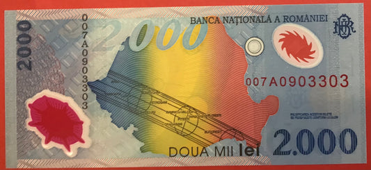 Romania - 2000 Lei 1999 P#111a Kvalitet 0