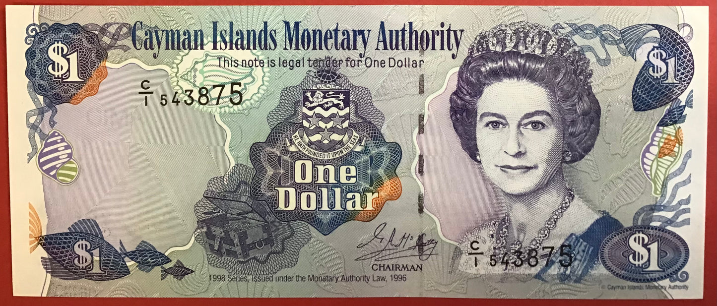 Cayman Islands - 1 Dollar 1998 P#21c Kvalitet 0
