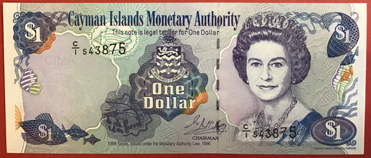 Cayman Islands - 1 Dollar 1998 P#21c Kvalitet 0