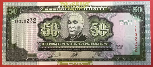 Haiti - 50 Gourdes 2003 P#267b Kvalitet 0