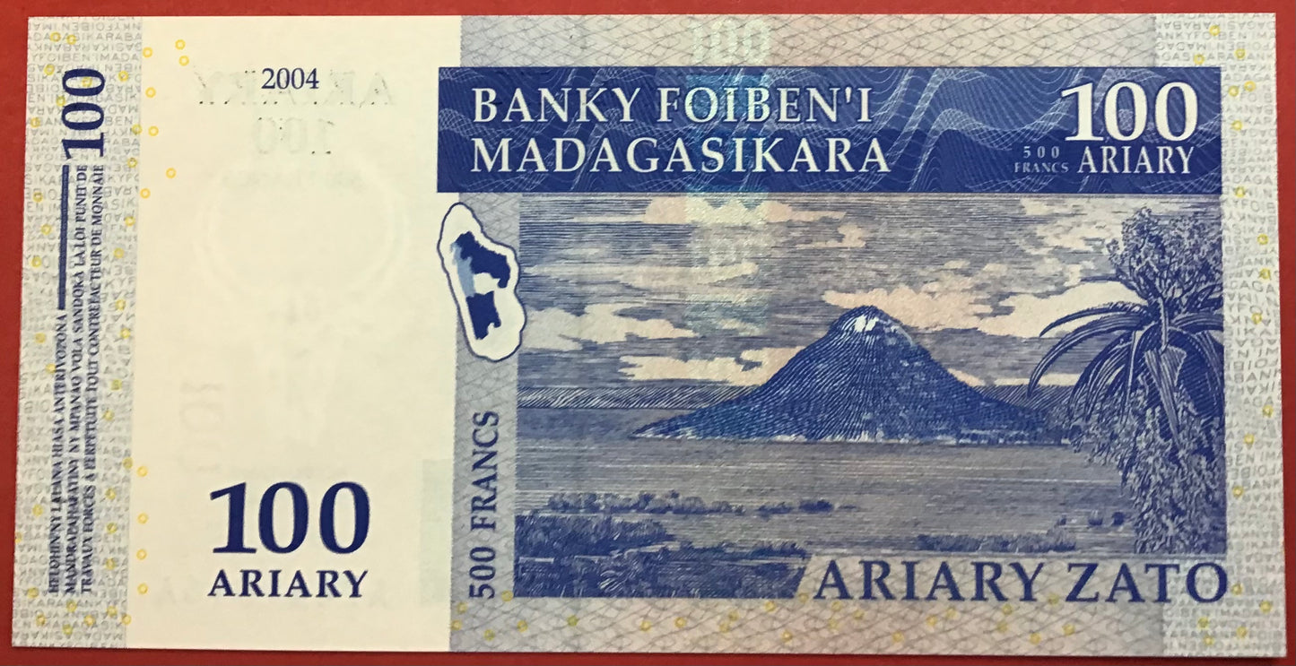 Madagascar - 100 Ariary 2004 P#86b Kvalitet 0