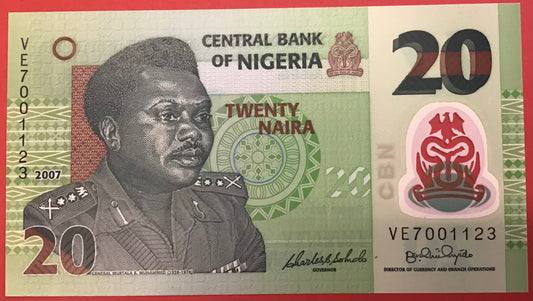 Nigeria - 20 Naira 2007 P#34b Kvalitet 0