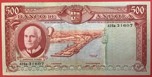 Angola - 500 Escudos 10.6.1970 P#97 kvalitet 1+/01