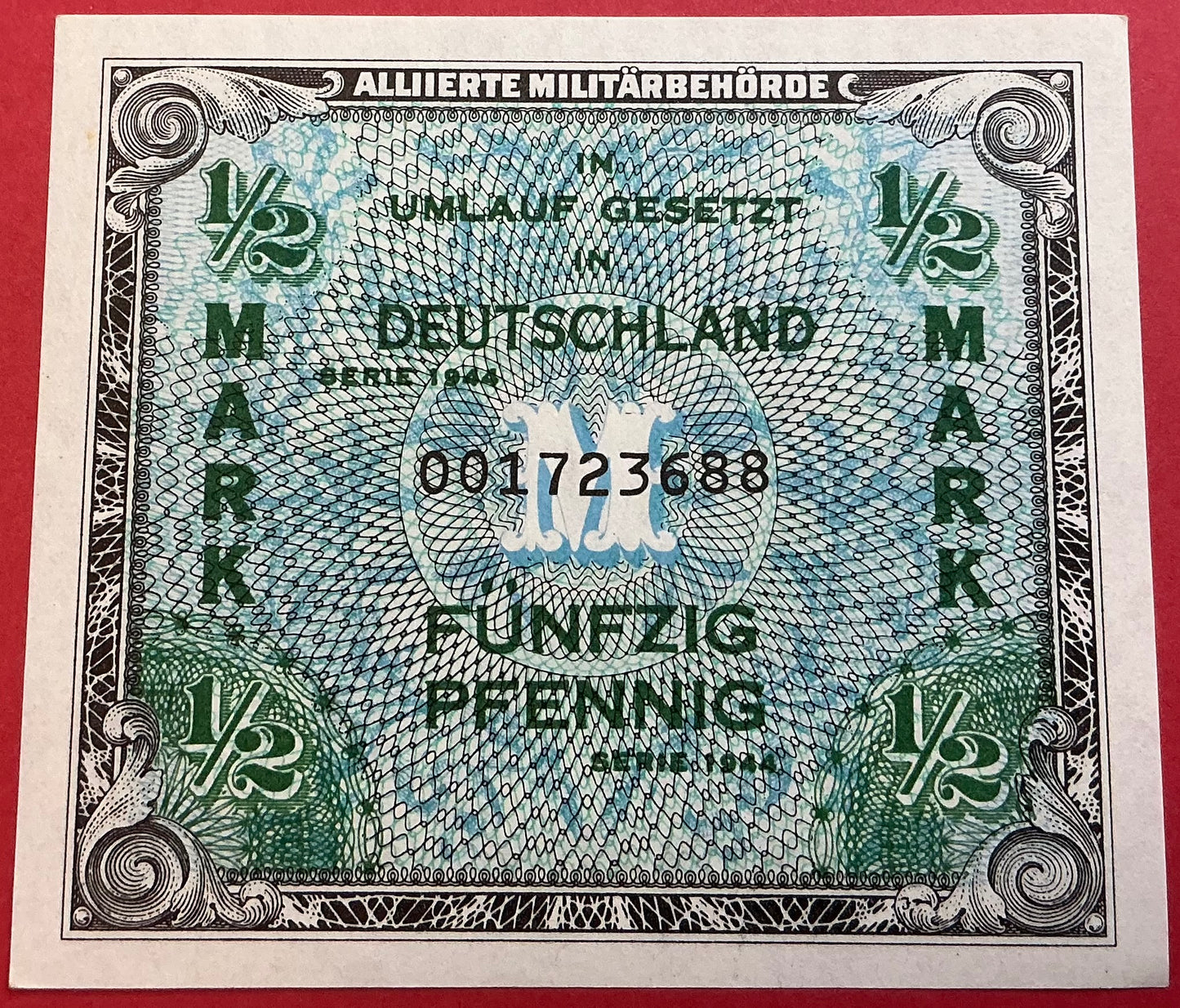 Germany - 1/2 Mark 1944 *Allied Occupation Serie 1944* P#191a Kvalitet 0