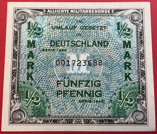 Germany - 1/2 Mark 1944 *Allied Occupation Serie 1944* P#191a Kvalitet 0